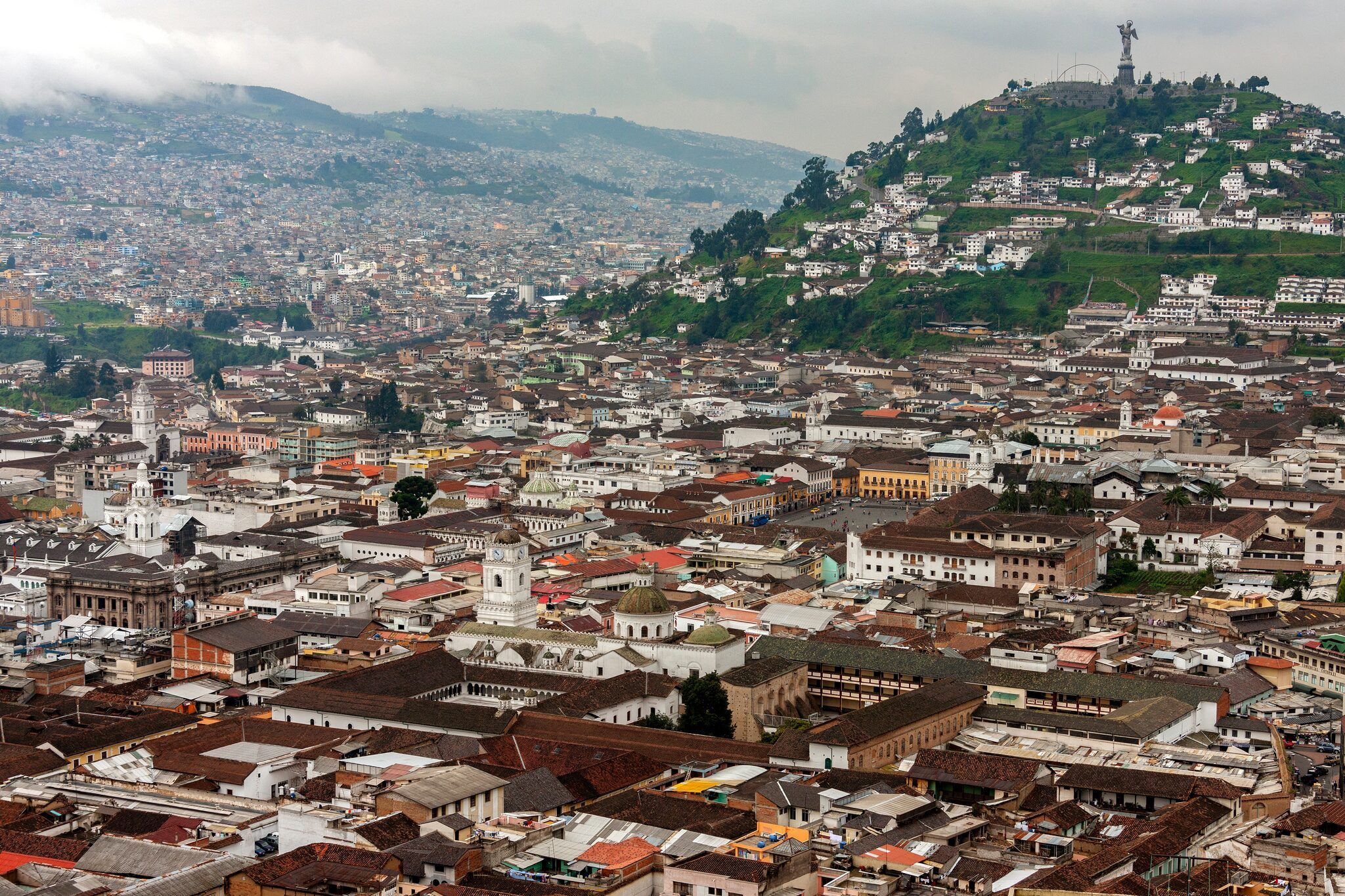 Historic city of Quito in the Ecuadorian Andes