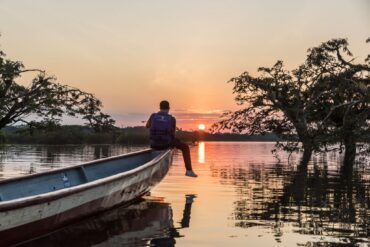 Sunset over the Ecuadorian Amazon