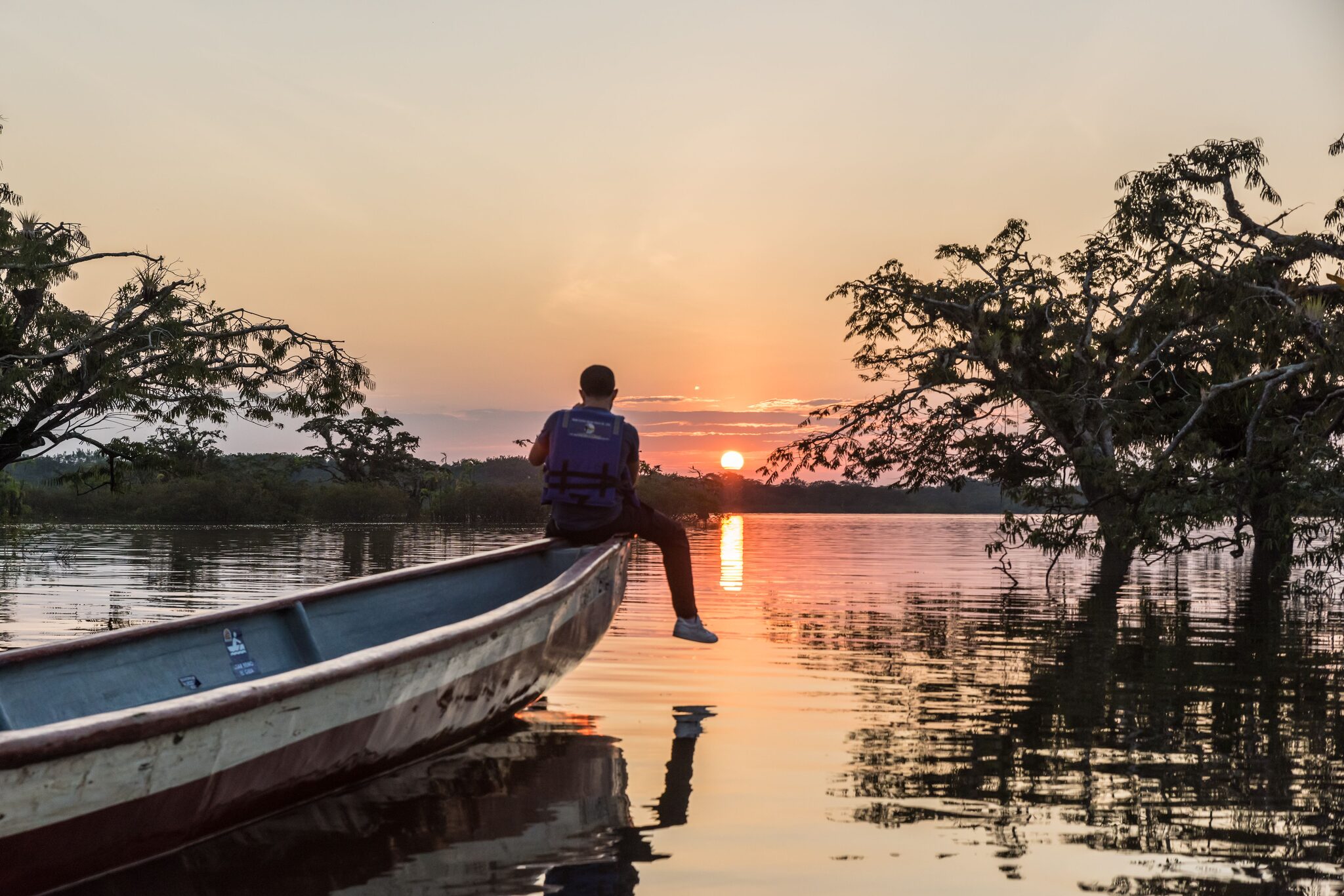 Sunset over the Ecuadorian Amazon