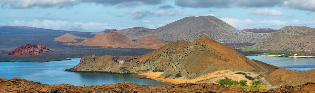 Volcanic landscape of Bartolomé Island in the Galápagos